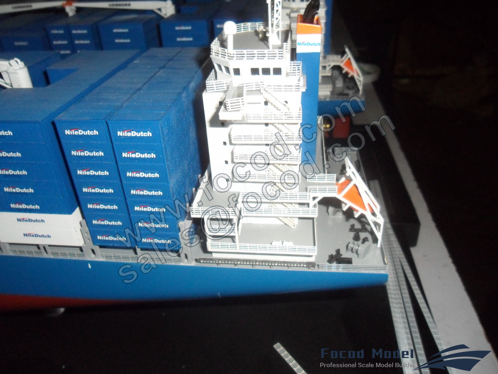 custom made model of Nile Dutch container ship